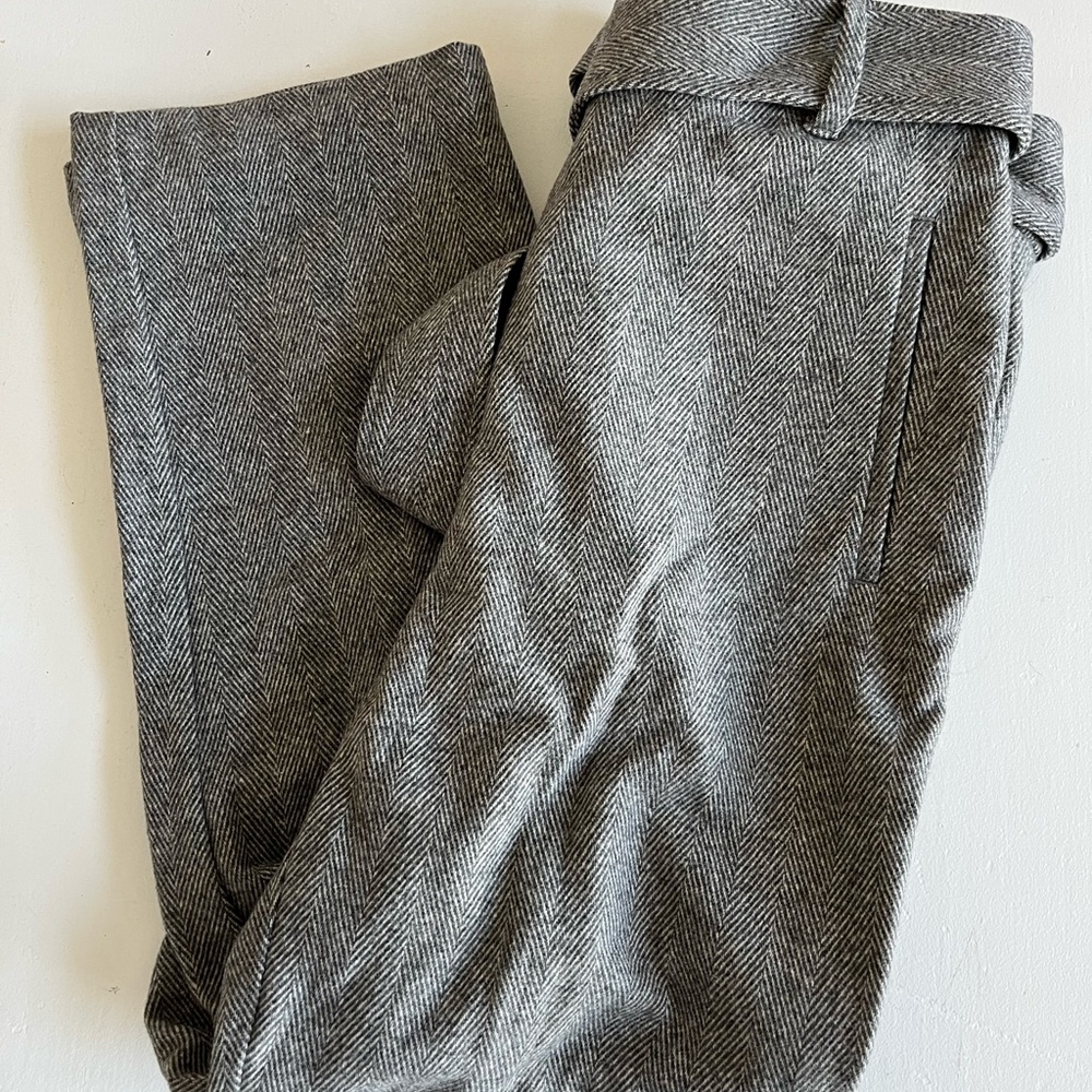 Wilfred herringbone straight leg trousers(w/ belt)
